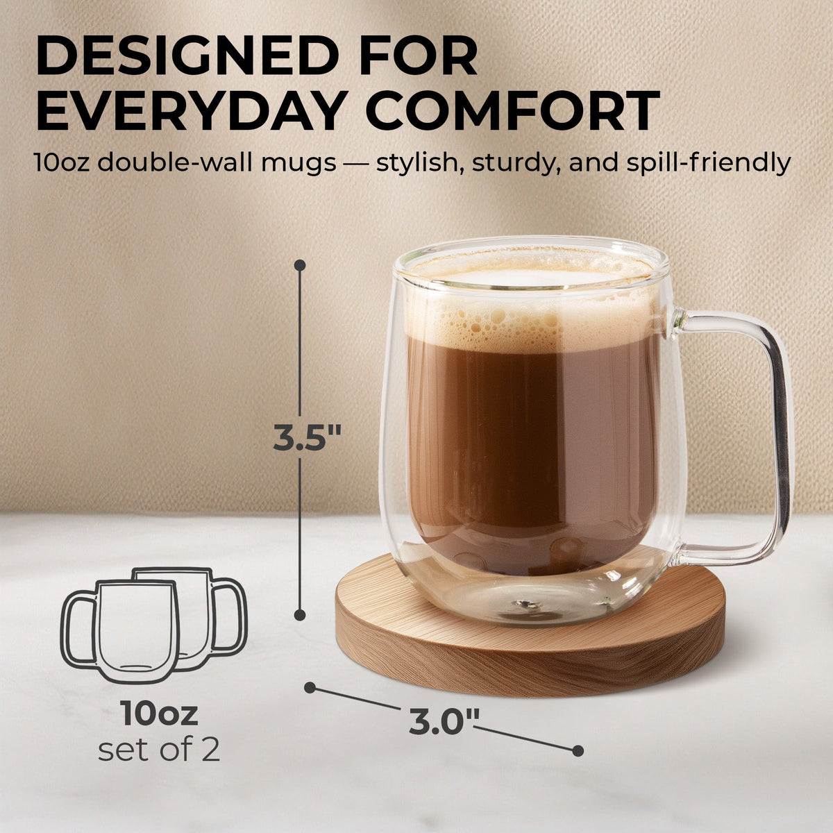 10oz Coffee Mug Set, KF4041